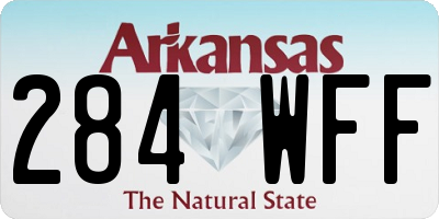 AR license plate 284WFF