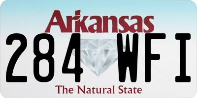 AR license plate 284WFI