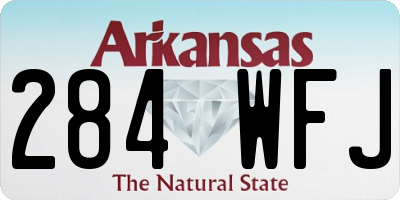 AR license plate 284WFJ