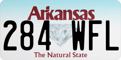 AR license plate 284WFL