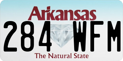 AR license plate 284WFM