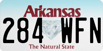 AR license plate 284WFN