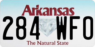 AR license plate 284WFO