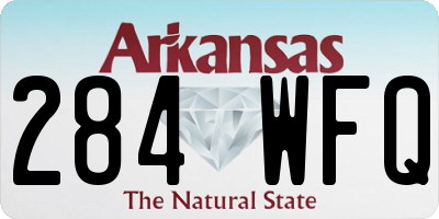 AR license plate 284WFQ