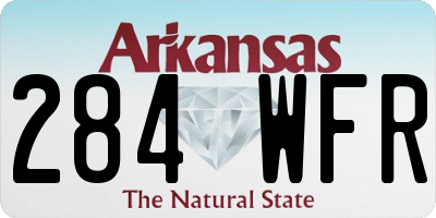 AR license plate 284WFR