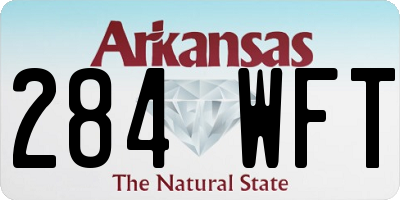 AR license plate 284WFT