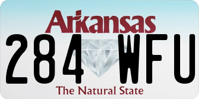 AR license plate 284WFU