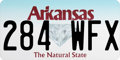 AR license plate 284WFX