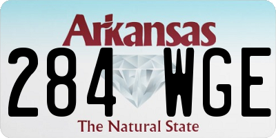 AR license plate 284WGE