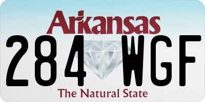 AR license plate 284WGF