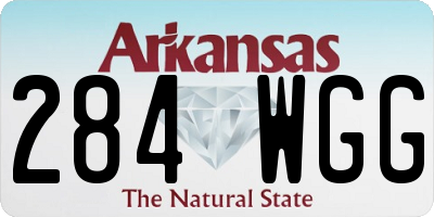 AR license plate 284WGG