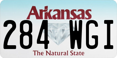 AR license plate 284WGI