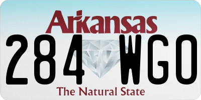 AR license plate 284WGO