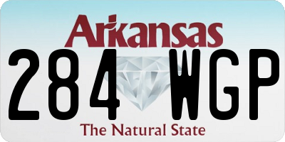 AR license plate 284WGP