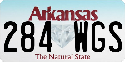 AR license plate 284WGS