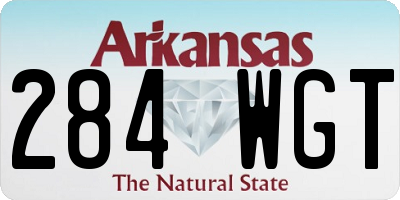 AR license plate 284WGT
