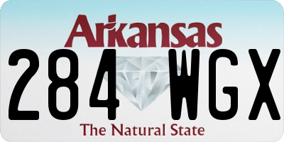 AR license plate 284WGX