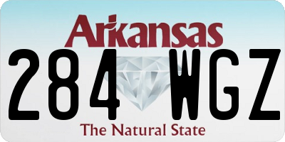 AR license plate 284WGZ