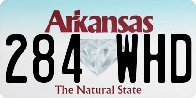 AR license plate 284WHD