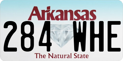AR license plate 284WHE
