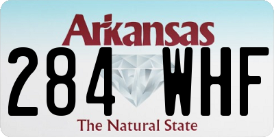 AR license plate 284WHF