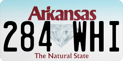 AR license plate 284WHI