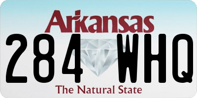 AR license plate 284WHQ