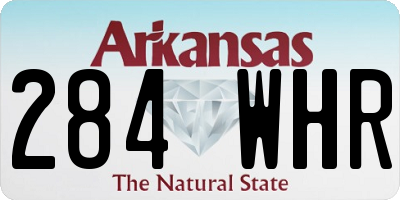 AR license plate 284WHR