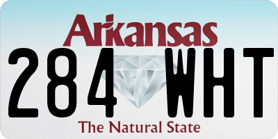 AR license plate 284WHT