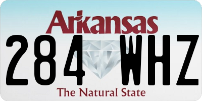 AR license plate 284WHZ