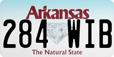 AR license plate 284WIB