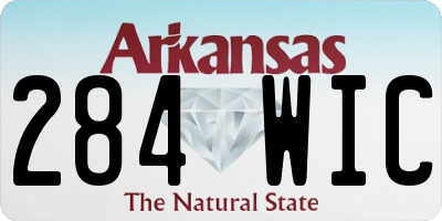 AR license plate 284WIC