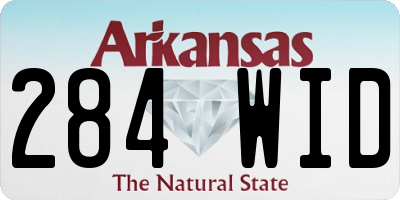 AR license plate 284WID