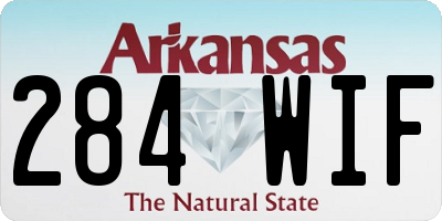AR license plate 284WIF