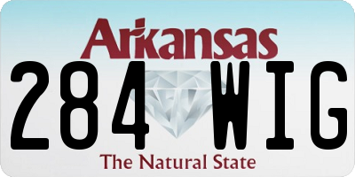AR license plate 284WIG