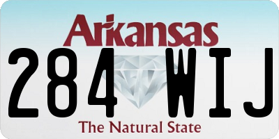 AR license plate 284WIJ