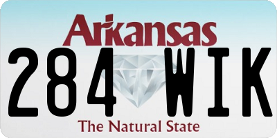AR license plate 284WIK