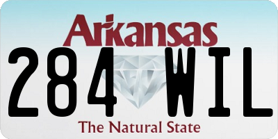 AR license plate 284WIL