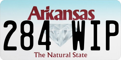 AR license plate 284WIP