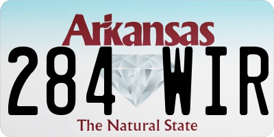 AR license plate 284WIR