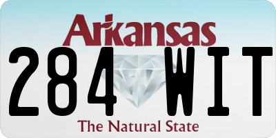 AR license plate 284WIT