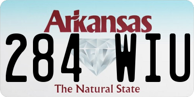 AR license plate 284WIU