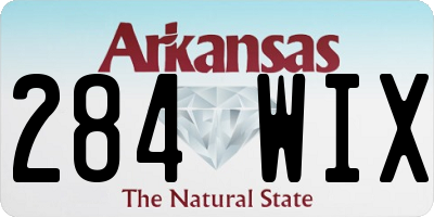 AR license plate 284WIX