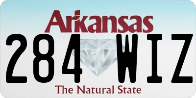 AR license plate 284WIZ