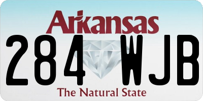 AR license plate 284WJB