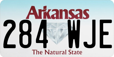AR license plate 284WJE
