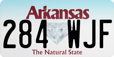AR license plate 284WJF