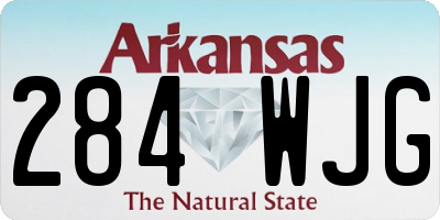 AR license plate 284WJG