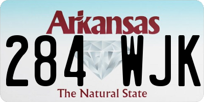 AR license plate 284WJK