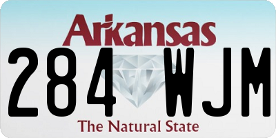 AR license plate 284WJM